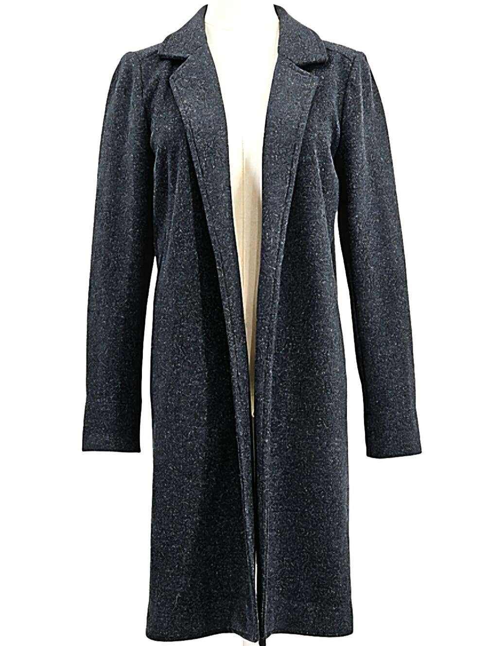 Onyx Long Wool Coat Lilla P XS Open Front Tailored Duster NWT $325